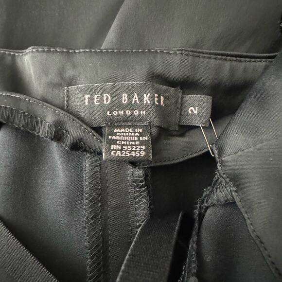 Ted Baker London Black Hook Eye Front Bodycon Strapless Dress Size 2 - Picture 12 of 16